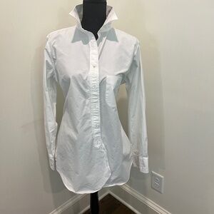 Ann Mashburn Boyfriend Shirt, Size XL, White
